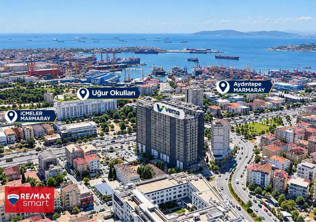 VEMA TUZLA’DA 11. KATTA DENİZ MANZARALI 1+1 KİRALIK OFİS