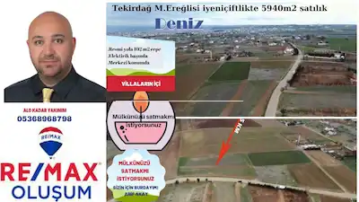 TEKİRDAĞ M.EREĞLİSİ YENİÇİFTLİK ESKİBAĞLARDA SATILIK YER 5940 M2