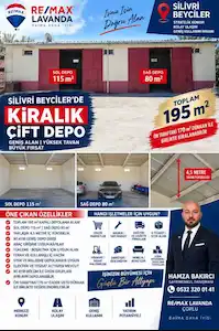 SİLİVRİ BEYCİLER’DE 170 M² DÜKKANA KOMŞU 195 M² ÇİFT KİRALIK DEPO