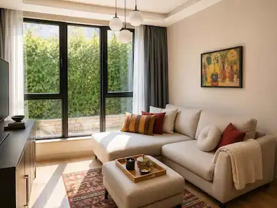 GOP KULELİ CADDESİ LÜKS EŞYALI 1+1 SATILIK DAİRE