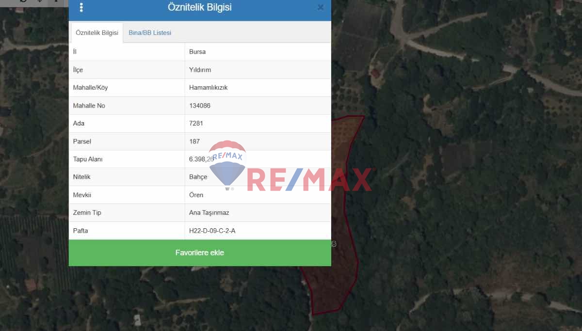 REMAX BEYAZ HAMAMLIKIZIK KÖYÜNDE SATILIK BAHÇE