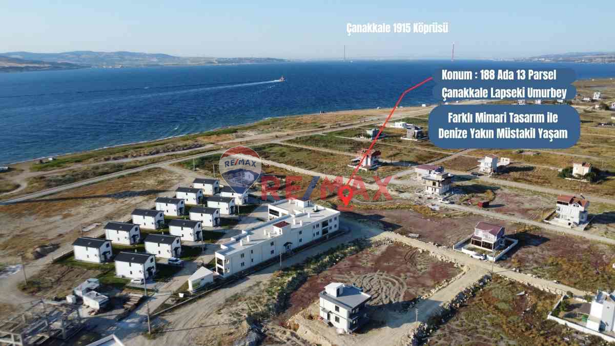 LAPSEKI UMURBEYDE %25 2,5 KAT VILLA İMARLI 435 M2 SATILIK ARSA