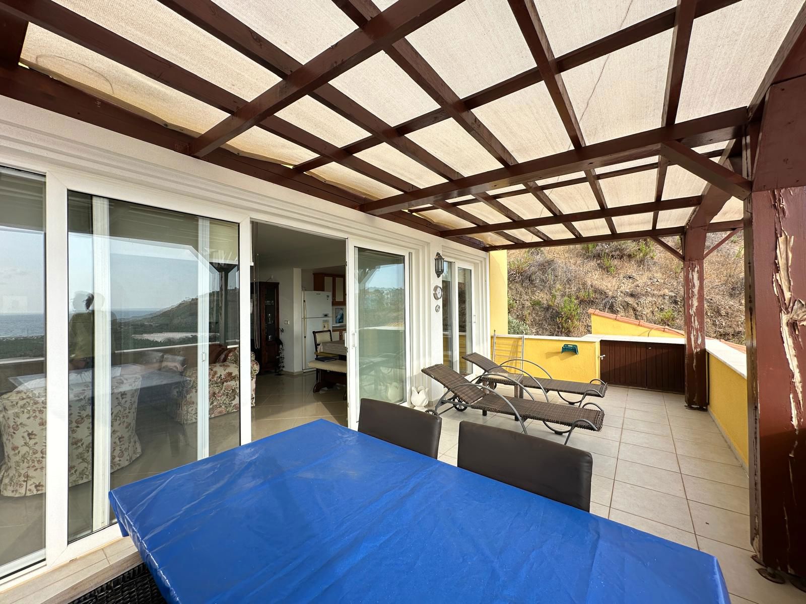 PANORAMA SITESINDE FULL DENIZ VE HAVUZ MANZARLI EŞYALI 2+1