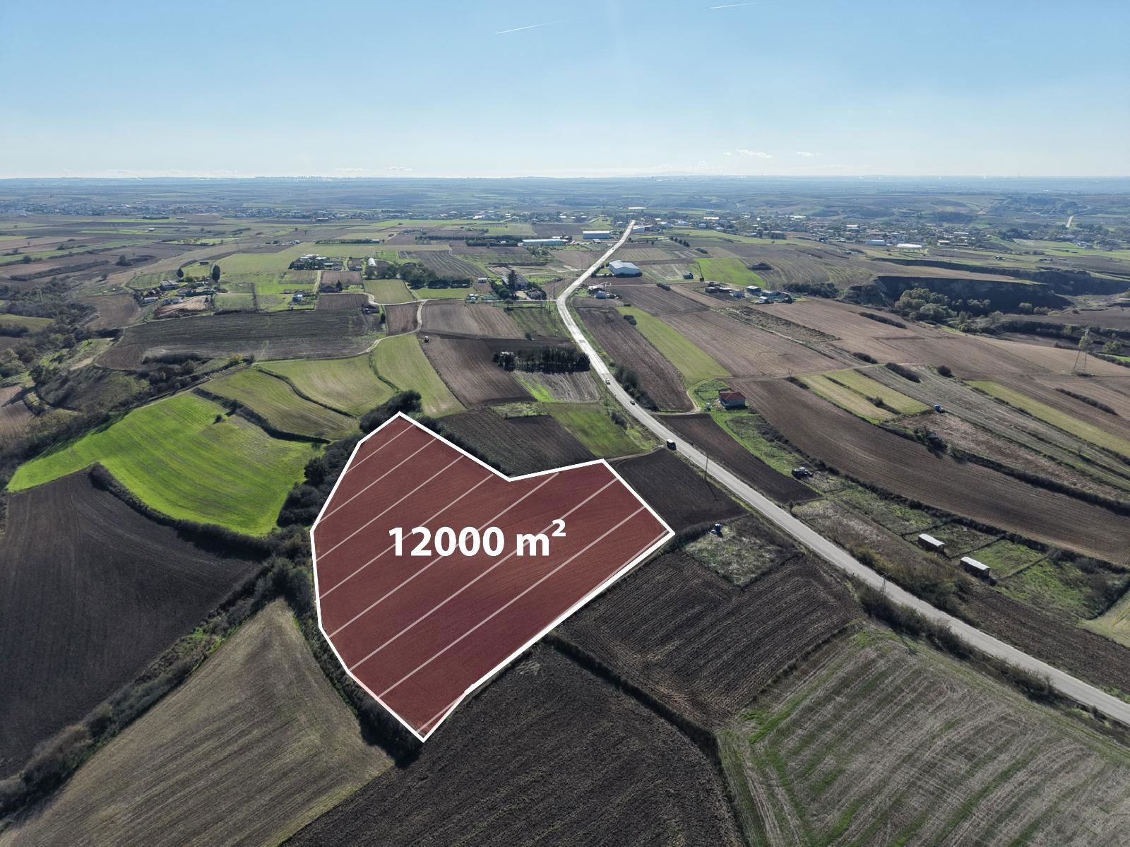 TEKİRDAĞ KAPAKLI'DA 12 DÖNÜM MÜSTAKİL TAPULU SATILIK TARLA