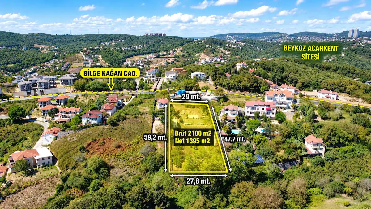 ACARKENT YAKINI 4 VILLALIK DOĞA MANZARALI ARSA