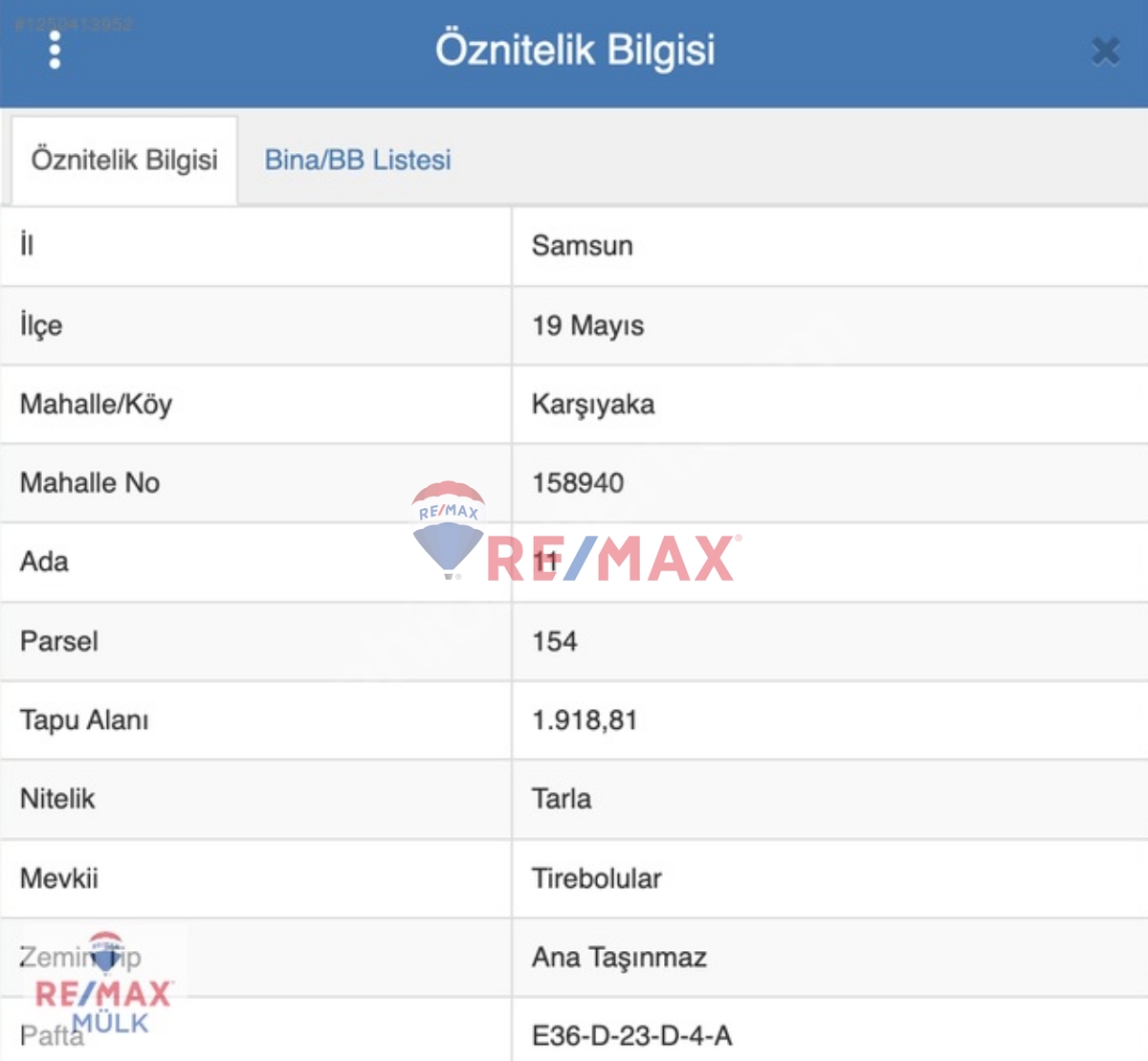 19 MAYIS KARŞIYAKA'DA 1.918 M² SATILIK TARLA