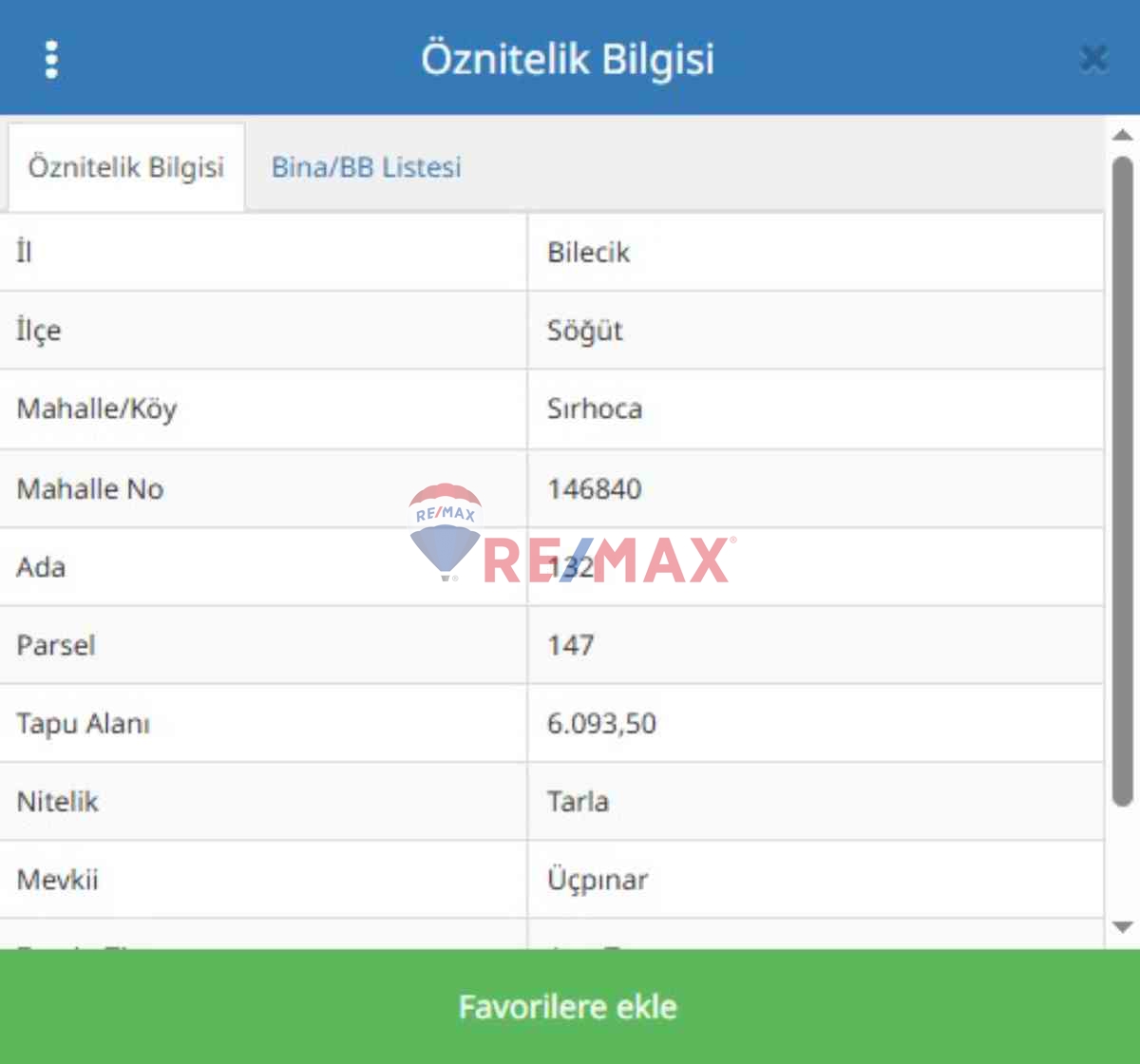 ERDAL TURANDAN BİLECİK SÖĞÜT'TE 6094 M2 MÜSTAKİL TEK TAPU