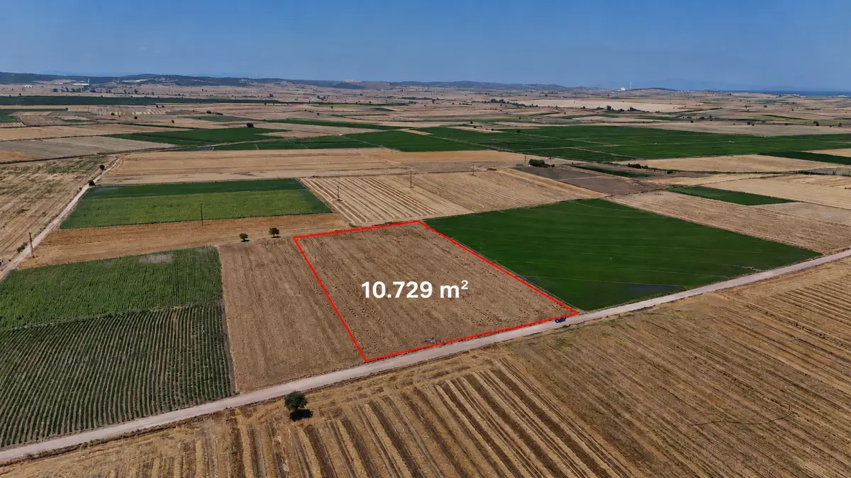 ÇANAKKALE BİGA TOKATKIRI’DA SUYU OLAN ,ANAYOLA CEPHE 10.729M2 TARLA 