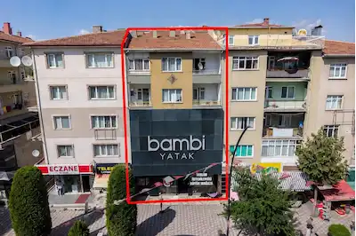 ANKARA CADDESİ’NDE 13 BAĞIMSIZ BÖLÜMLÜ KOMPLE YATIRIMLIK BİNA