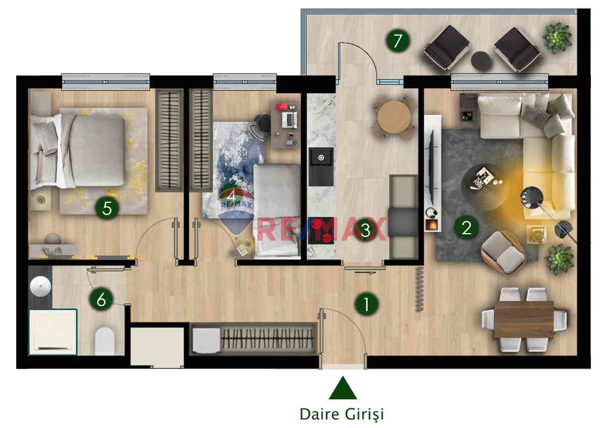 ERYAMAN LOKASYON | TEMA PROJESİ'NDE  SATILIK 2+1 