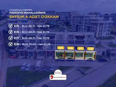 ÇANAKKALE KEPEZ HAMIDIYE MAH. SATILIK İŞ YERI / DÜKKAN