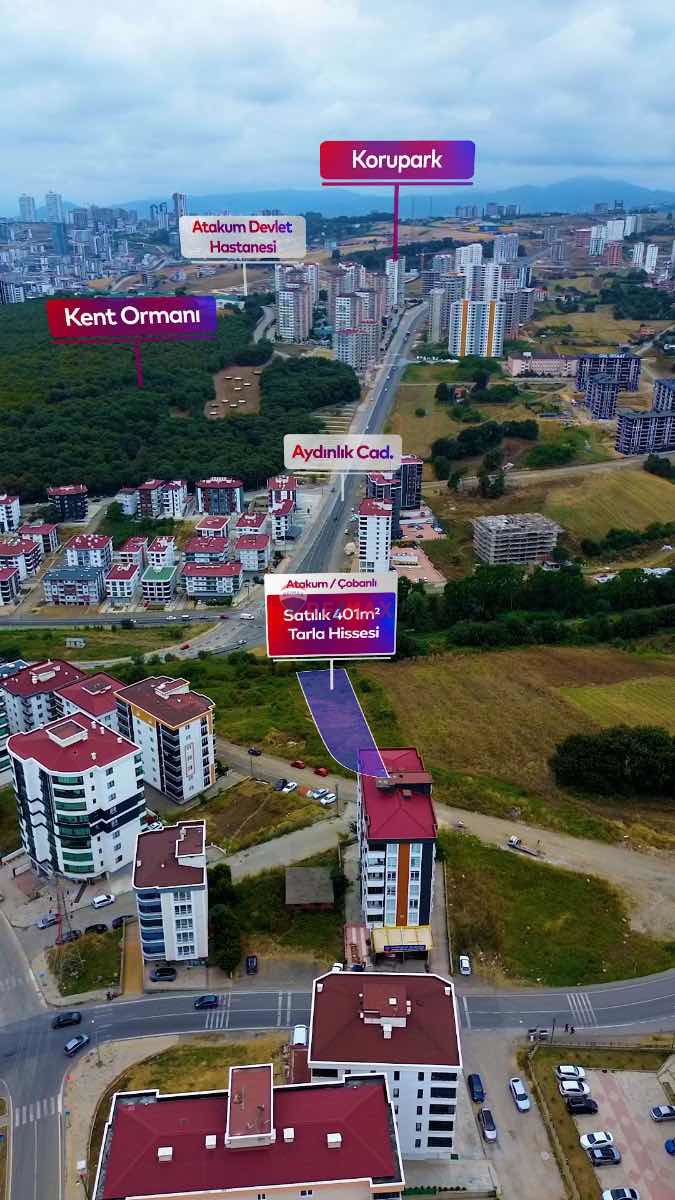 ÇOBANLI / SATILIK 401 M2 TARLA HİSSESİ