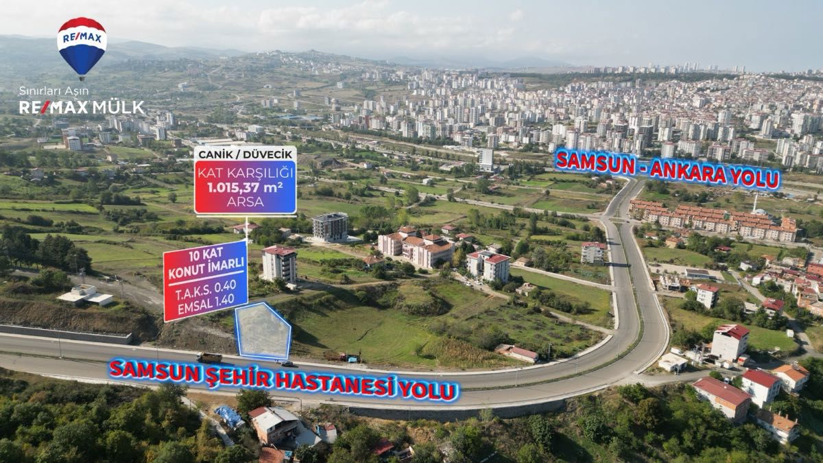 ŞEHİR HASTANESİ BULVARINA CEPHE 1015 M2 KAT KARŞILIĞI ARSA