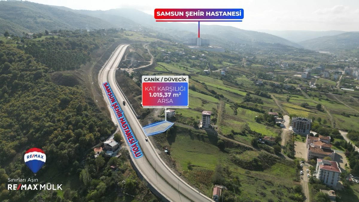 ŞEHİR HASTANESİ BULVARINA CEPHE 1015 M2 KAT KARŞILIĞI ARSA