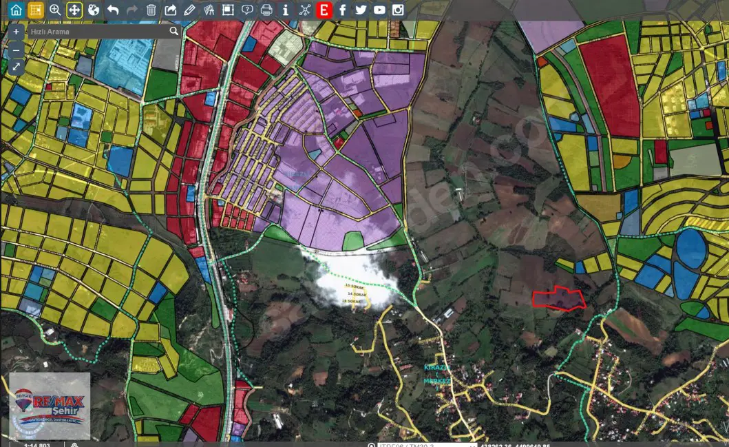 YALOVA MERKEZ KİRAZLI DA 6.746M2 SATILIK TARLA HİSSESİ
