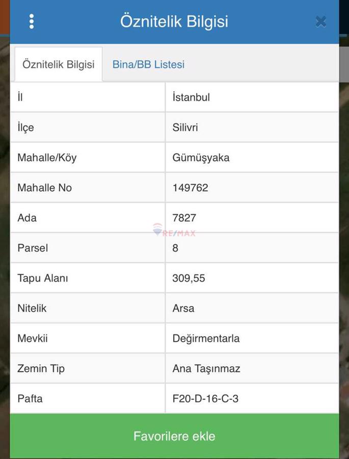 Silivri Gümüşyaka’da Satılık 309m2 Villa İmarlı Arsa