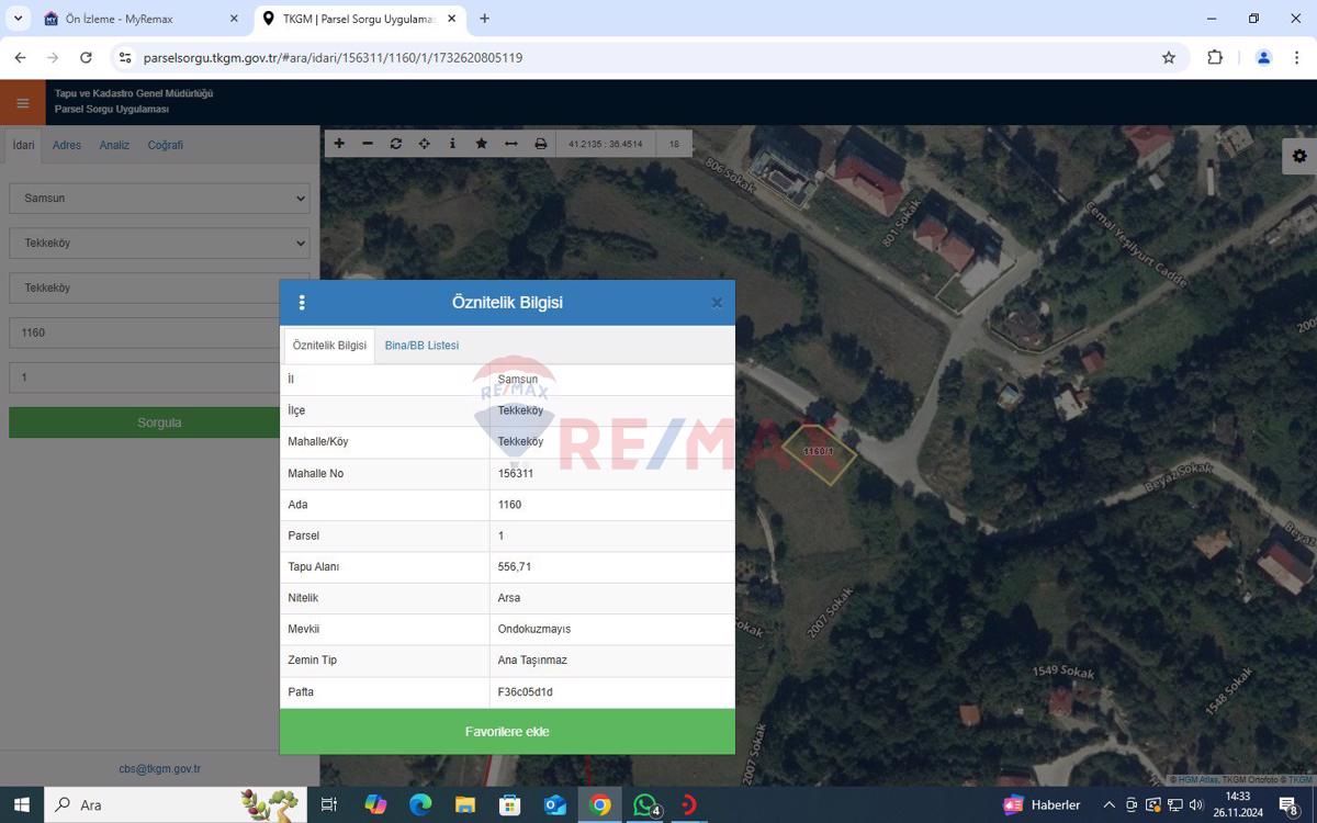 REMAX KUZEYDEN KAT KARŞILIĞI ARSALAR