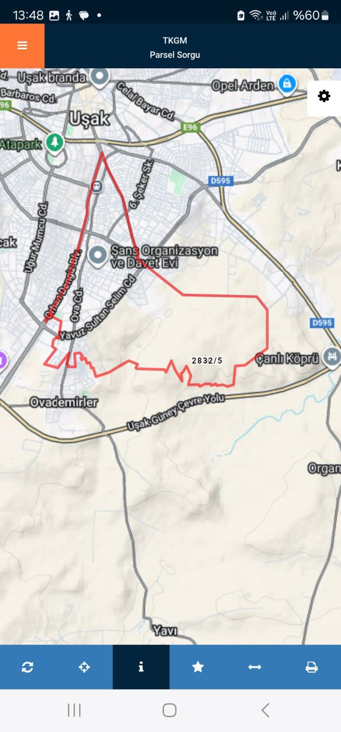 UŞAK MERKEZ FATİH MAHALLESİNDE BULUNAN KONUT İMARLİ SATILIK MÜSTAKİL ARSA