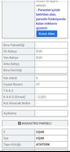 UŞAK MERKEZ FATİH MAHALLESİNDE BULUNAN KONUT İMARLİ SATILIK MÜSTAKİL ARSA
