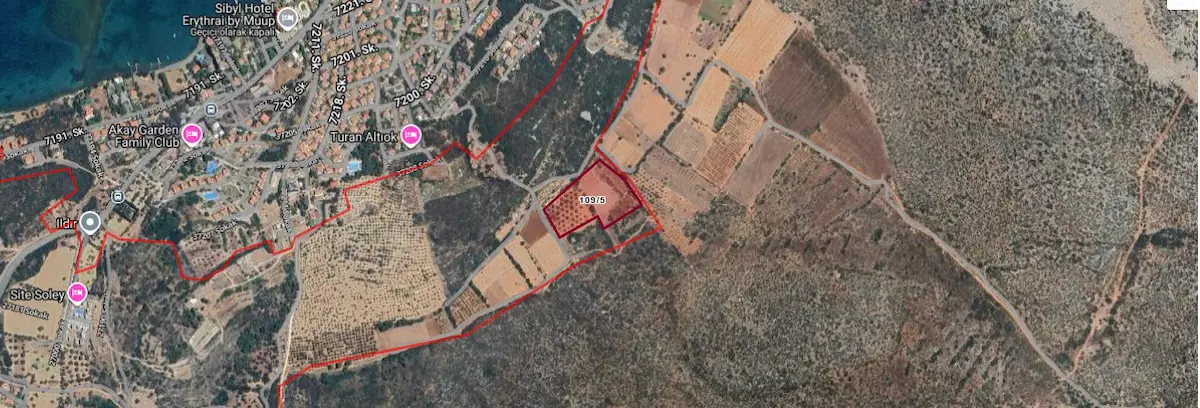 ÇEŞME GERMIYANDA SATILIK 2.222 M2 TARLA