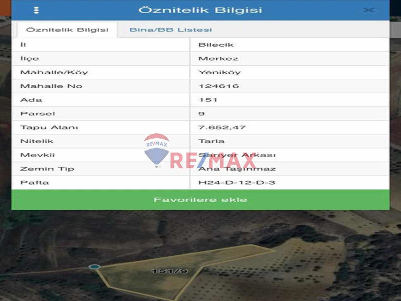 BİLECİK MERKEZ YENİKÖY MH. DÜZ YATIRIMLIK TARLA