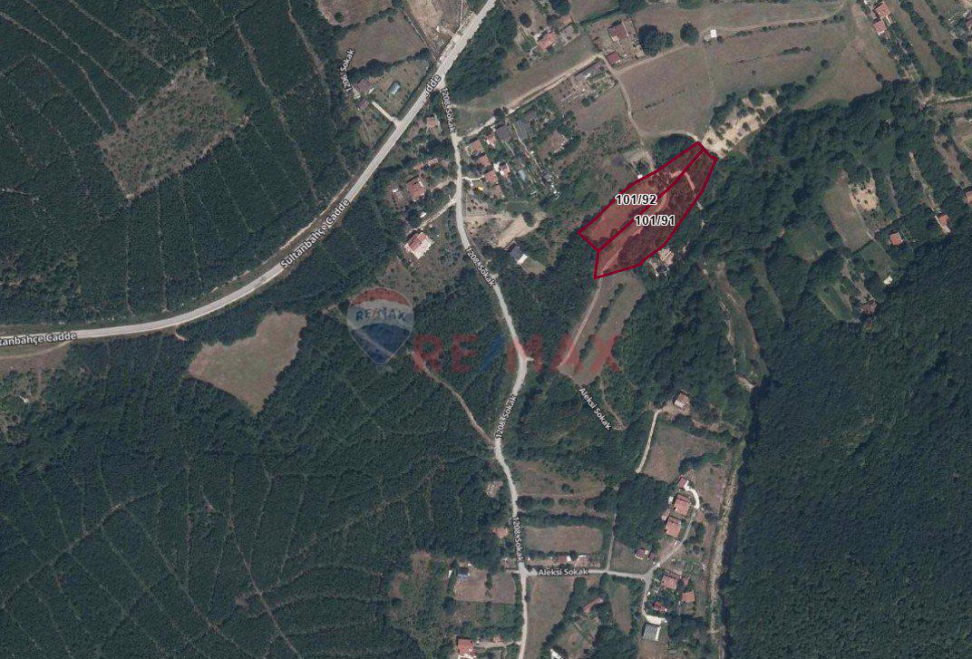 BAHÇEKÖY DE SATILIK MÜSTAKIL TAPULU 2 PARSEL TOPLAM 8055M²