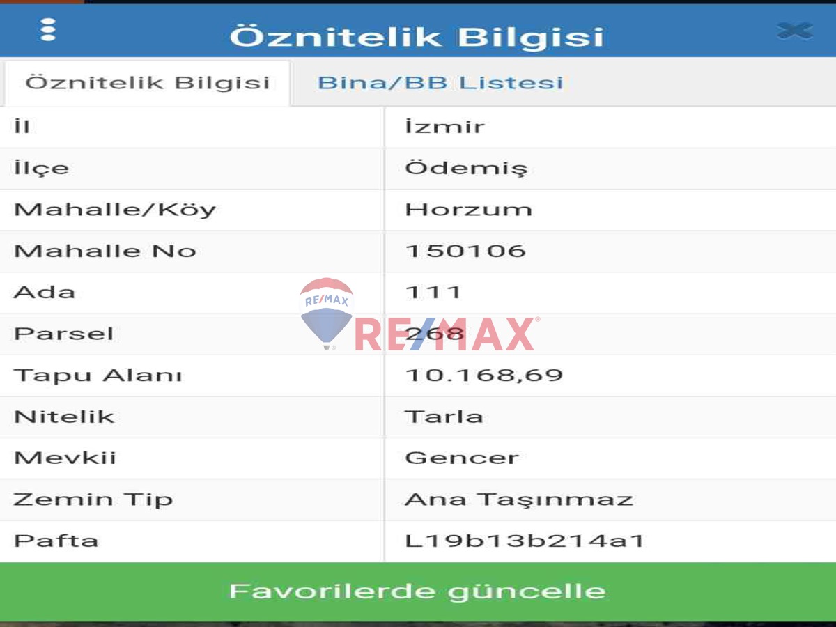 IZMIR]ÖDEMIŞ]HORZUM DA SATILIK TARLA