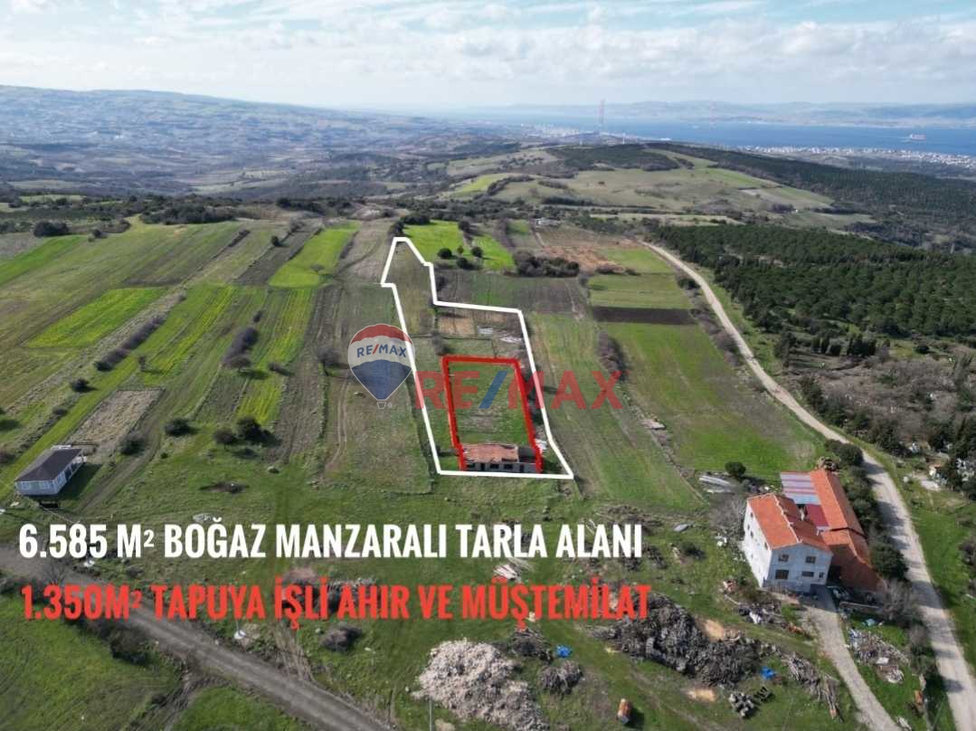 LAPSEKİ MECİDİYEKÖYDE AHIR VE MÜŞTEMİLAT İZİNLİ TARLA