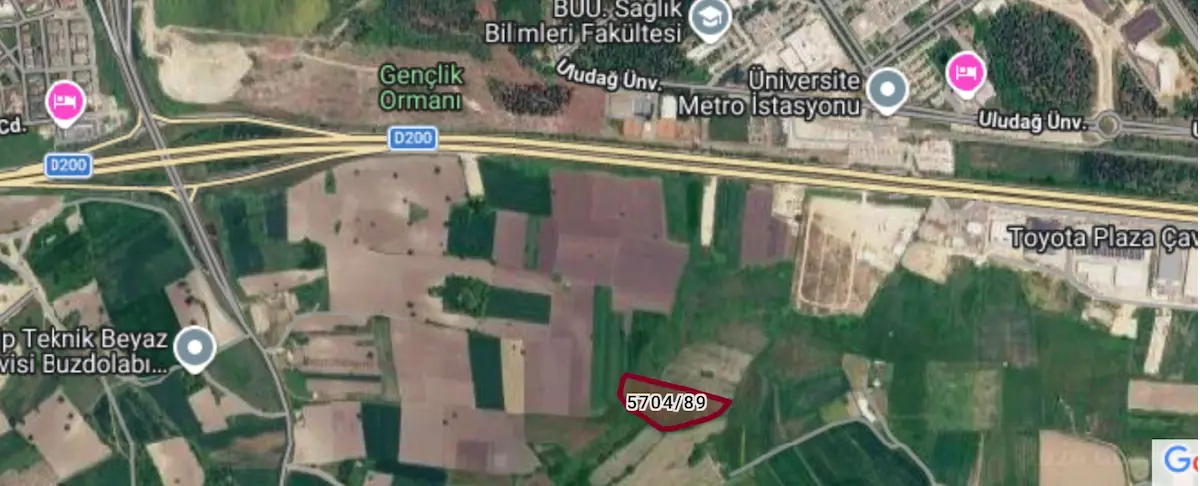 BURSA NİLÜFER’DE GÖRÜKLE KURTULUŞ MAHALLESİ'NDE YATIRIM FIRSATI SATILIK TARLA | PARSEL 89