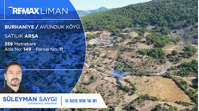 BURHANİYE AVUNDUK'DA DENİZ MANZARALI SATILIK İMARLI ARAZİ