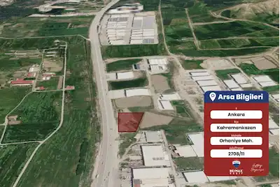 KAHRAMANKAZAN ORHANİYE’DE İSTANBUL YOLU CEPHELİ 8.000 M² KİRALIK SANAYİ ARSASI