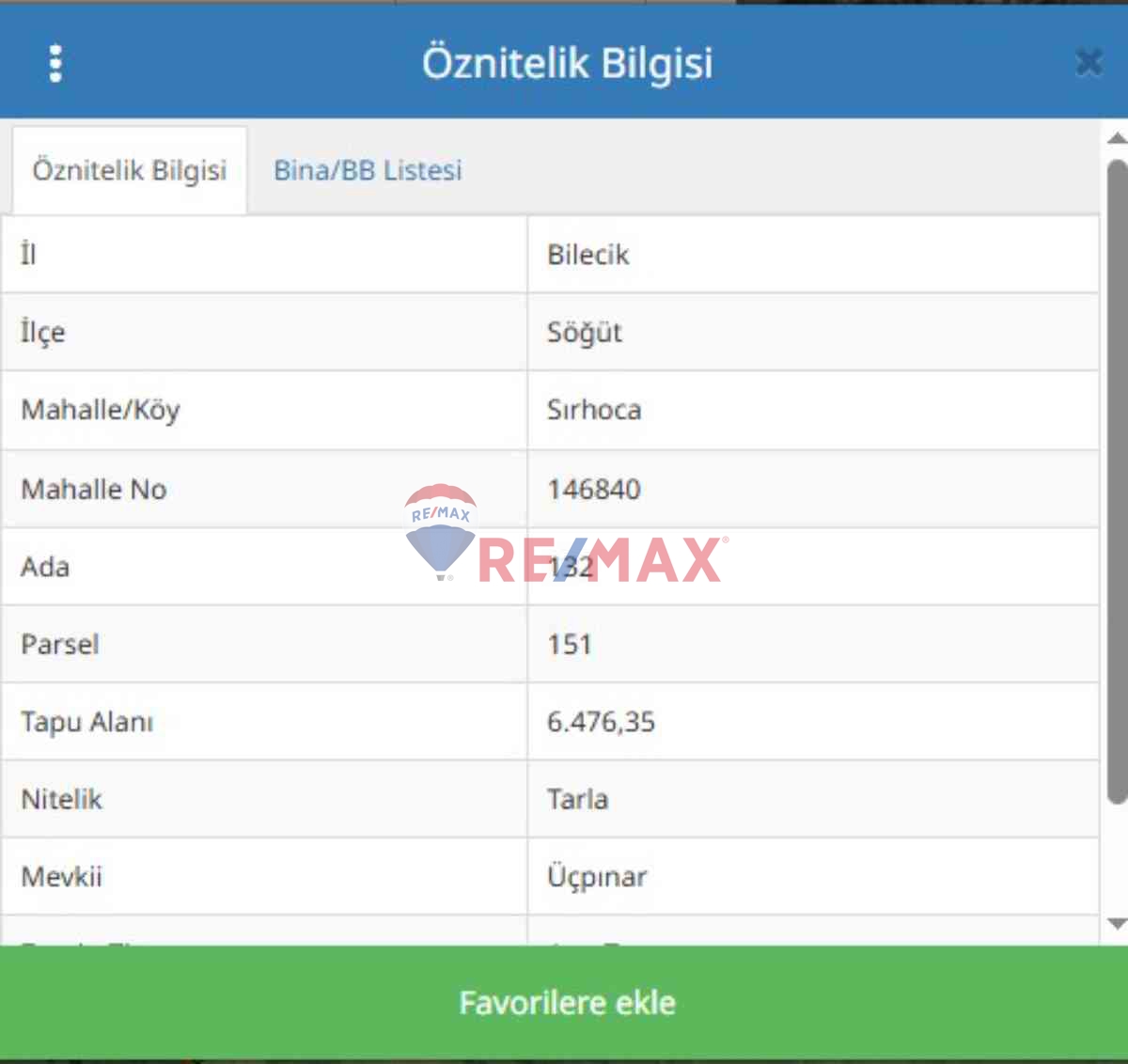 ERDAL TURANDAN BİLECİK SÖĞÜT'TE 6476 M2 MÜSTAKİL TEK TAPU