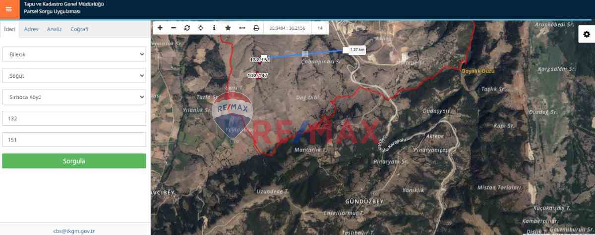 ERDAL TURANDAN BİLECİK SÖĞÜT'TE 6476 M2 MÜSTAKİL TEK TAPU