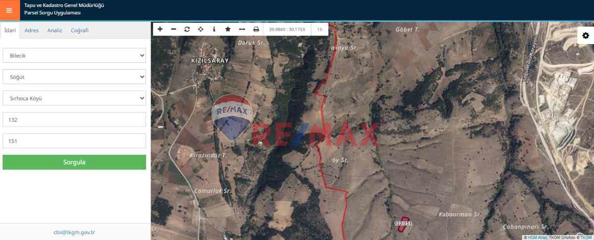 ERDAL TURANDAN BİLECİK SÖĞÜT'TE 6476 M2 MÜSTAKİL TEK TAPU