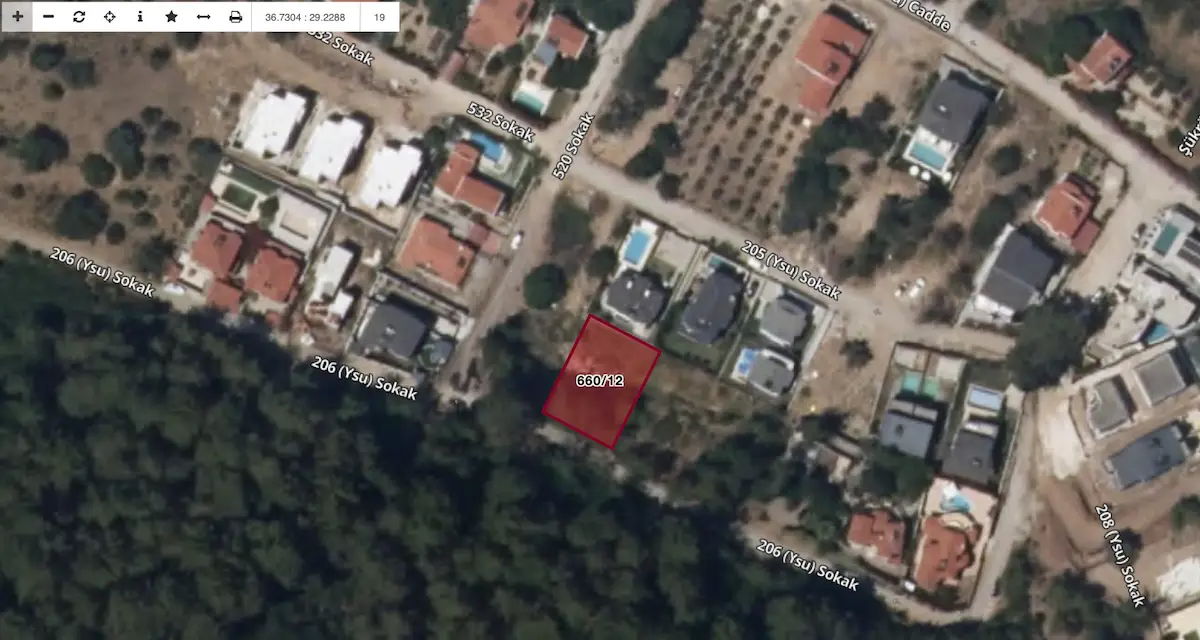 FETHİYE ÜZÜMLÜ'DE ORMANA SIFIR, %20/%40 İMARLI MÜSTAKİL ARSA