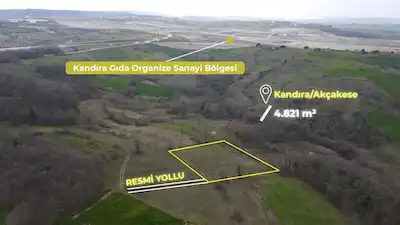 RE/MAX MİR'DEN KANDIRA GİOSB KOMŞUSU RESMİ YOLLU 4821M2 TARLA!