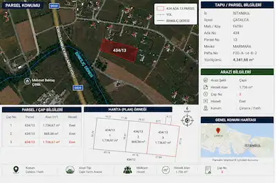 ÇATALCA FATİH MAHALLESINDE KIRKLARELİ YOLUNA 350 M ÇAPLI SATILIK TARLA