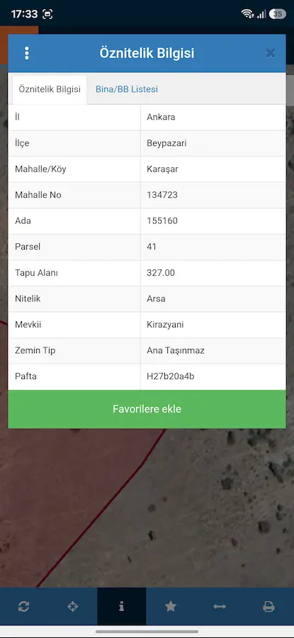 BEYPAZARI KARAŞARDA VİLLA İMARLI TEK TAPU ARSA