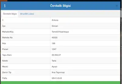 SİNCAN TEMELLİ HİSARLIKAYA DA SATILIK TARLA HİSSESİ