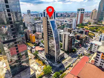 ATAŞEHİR KİRALIK OFİS KATI 284 M² AKTİFHAN PLAZA KATTA TEK SIFIR