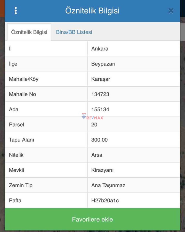 BEYPAZARI KARAŞAR’DA YATIRIMLIK 300 M² ARSA 