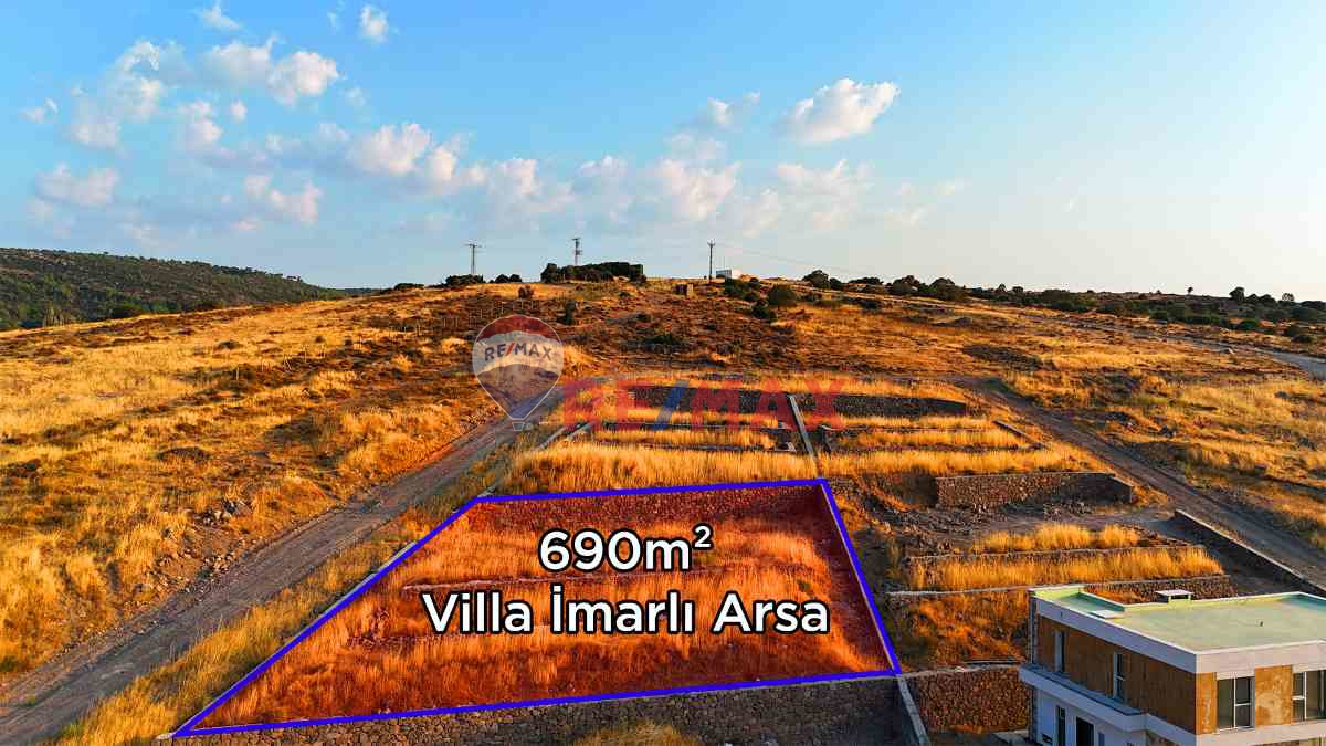 RE/MAX İNCİ'DEN  AYVACIK BABAKALE'DE 690M2 VİLLA İMARLI SATILIK ARSA 