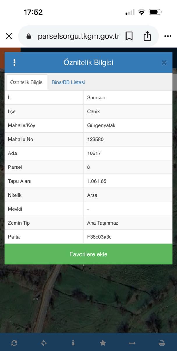 CANİK GÜRGENYATAK MAH. 2.018M² KONUT İMARLI-KAT KARŞILIĞI ARSA