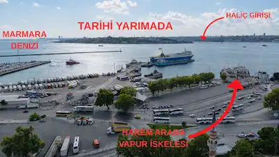 ÜSKÜDAR HAREM'DE BOĞAZ VE TARİHİ YARIMADA MANZARALI 2+1 SATILIK