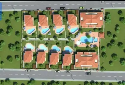 İNŞA HALİNDE ( NATAMAM ) | SATILIK HAVZLU VİLLA + NATAMAM (1+1) GİRİŞ DAİRE + NATAMAM (3+1) DUBLEKS