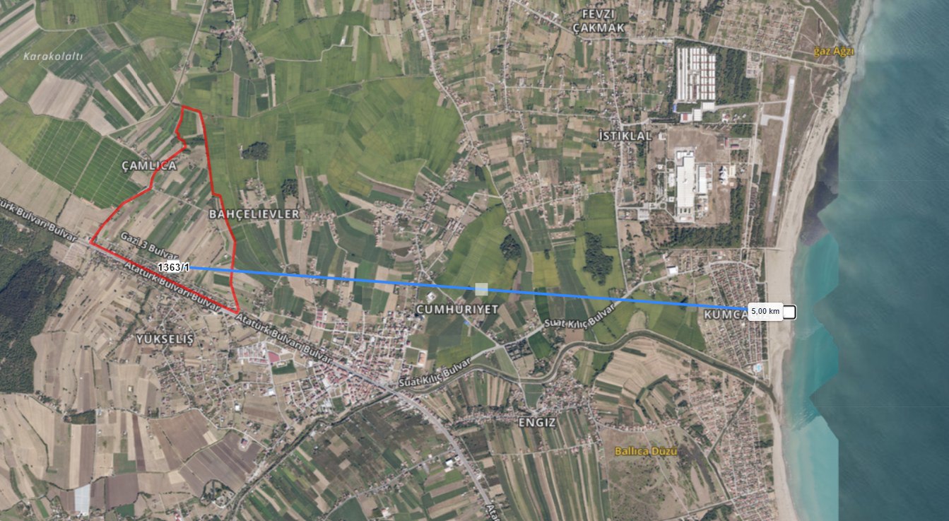 19 MAYIS MERKEZİ'NDE 581 M² ARSA! 697 M² İNŞAAT HAKKIYLA!