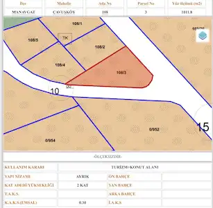 TAMAMINI FATURA MANAVGAT KIZILOT MAHALLESI’NE SINIR SATILIK ARSA