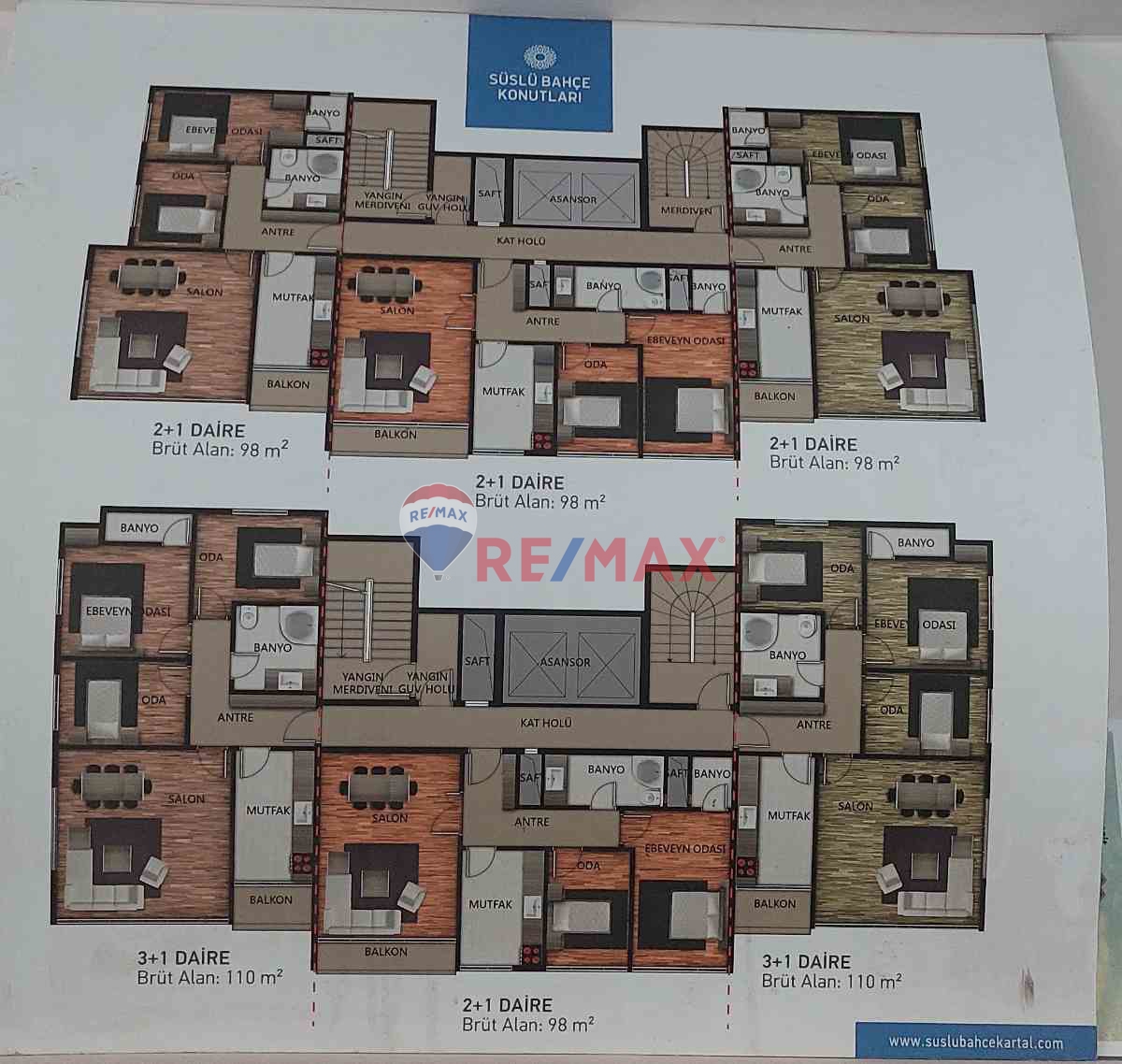 KARTAL ESENTEPE MH SÜSLÜ BAHÇE KONUTLARI 2+1 SATILIK DAİRE