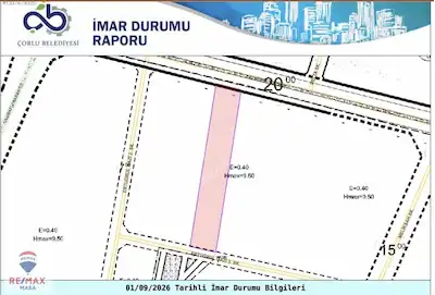 REMAX MASA ÇORLU ÖNERLER SATILIK VİLLA İMARLI ARSA