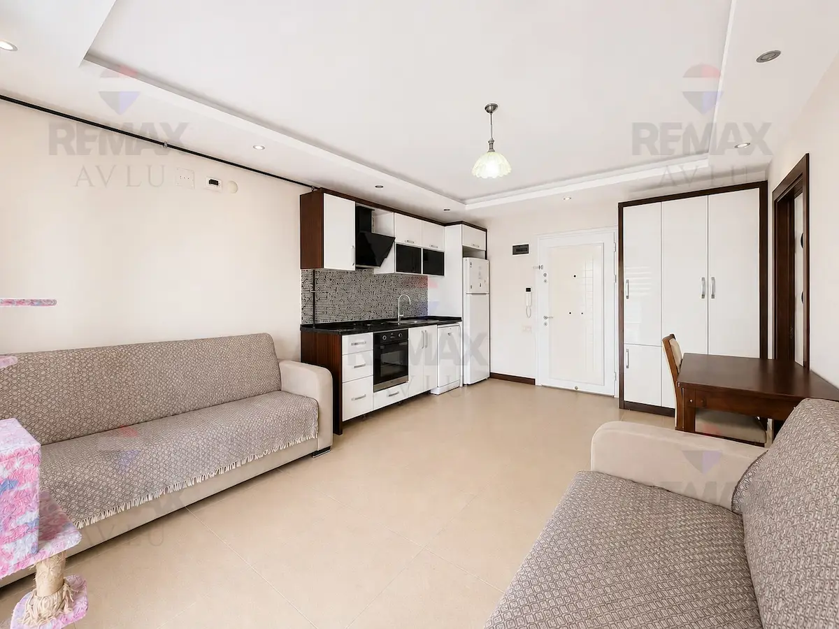 REMAX AVLU'DAN PAMUK  KONUTLARI'NDA EŞYALI KİRALIK AYLİK ODEMELİ  1+1 DAİRE